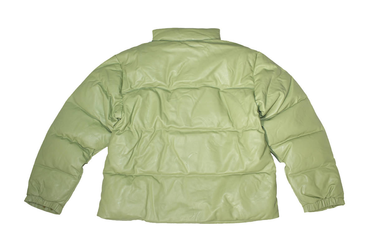 GOLF WANG LEATHER FLAME PUFFY JACKET GREEN_画像4