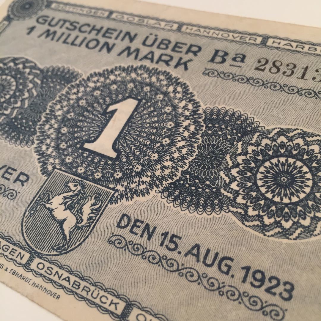 驚きの価格  古銭 旧紙幣 mark 1ミリオンマルク ドイツ紙幣 1923年 レア 希少 【送料無料】極美品 ヴィンテージ ハイパーインフレ アンティークレトロ その他