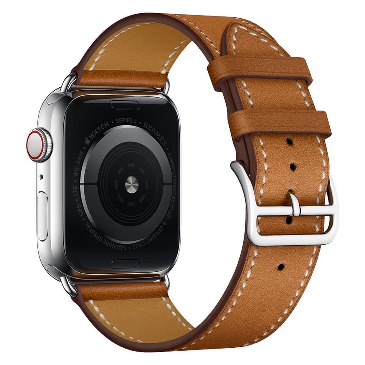 Apple Watch アップルウォッチ バンド 最新発見 革ベルト レザーベルトレザーストラップ 40 ブラウン 38 オーバーのアイテム取扱☆ 41mm シリーズ234567SE対応