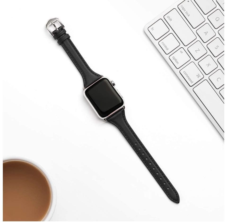 Apple Watch Apple Watch Band Кожаная ремня кожаная ремень Ladies Slim Type 42/44/45/49 мм серия 2345678SE совместимый с черным черным