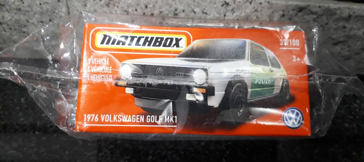  нераспечатанный Matchbox Volkswagen Golf GTI патрульная машина 1976 коробка белый старый машина Tomica размер retro миникар Германия срочный машина полиция 