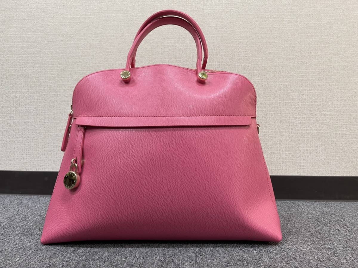 ST5557☆【FURLA】美品 フルラ PIPER パイパー ハンドバッグ