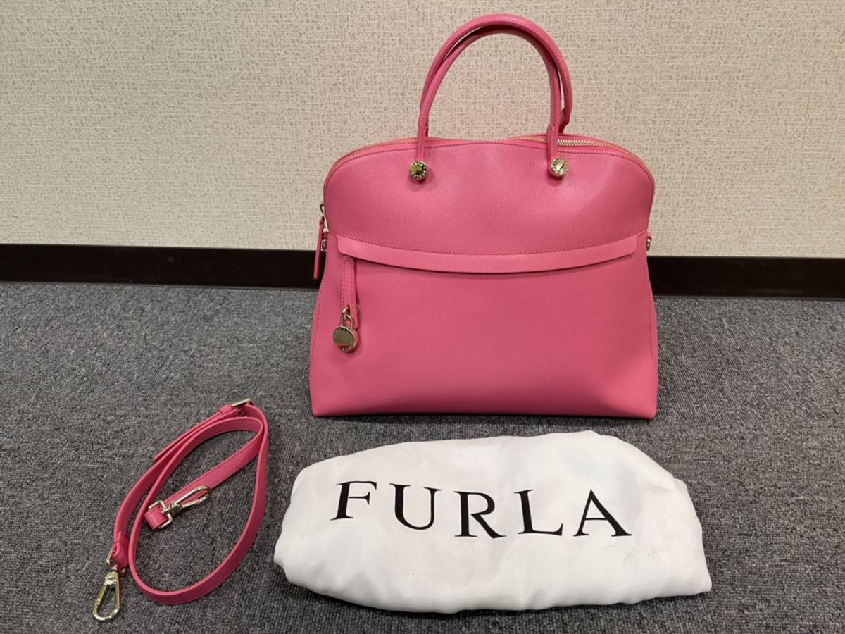 ST5557☆【FURLA】美品 フルラ PIPER パイパー ハンドバッグ