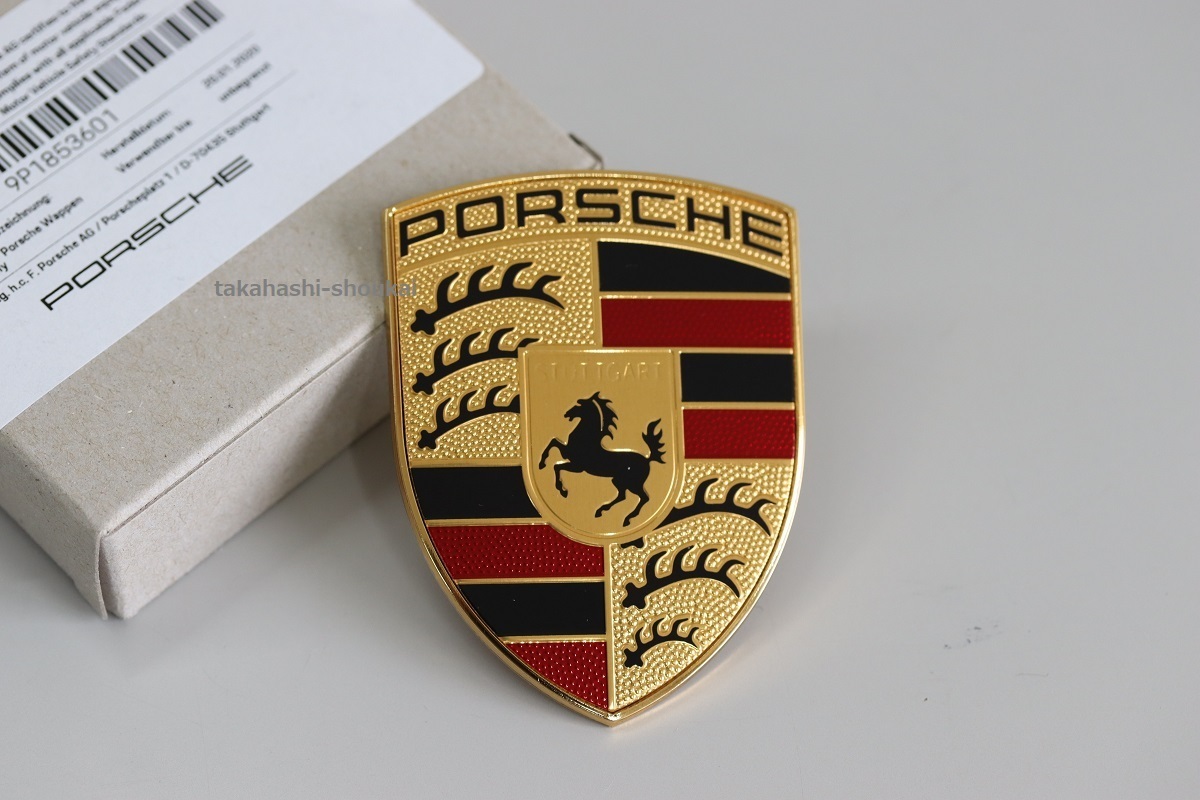 カイエン 957型【新品】ポルシェ純正品 ボンネットフード クレスト