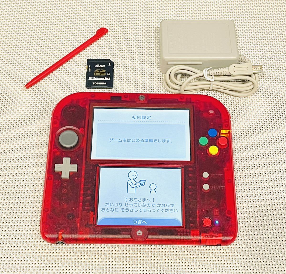 ニンテンドー2DS 『ポケットモンスター 赤』限定パック 本体動作品