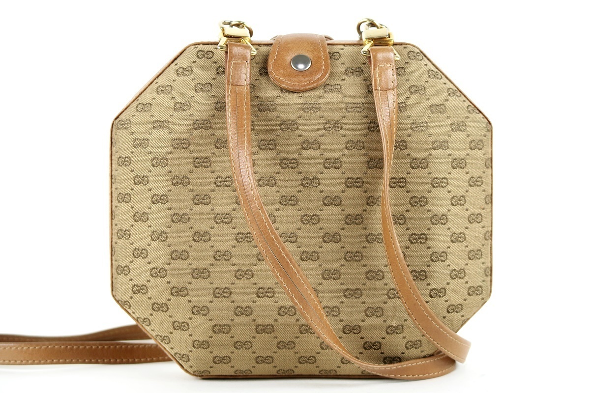 美品】GUCCI グッチ イタリア製 オールド GG ショルダーバッグ