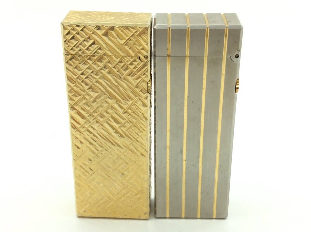値下げしていきます T34☆【火花確認済】Dunhill ダンヒル ライター 2個セット ロール式 ローラー式 ゴールド/シルバー×ゴールドカラー 喫煙具 ☆ 値下げしていきます T34☆【火花確認済】Dunhill ダンヒル ライター 2個セット ロール式 ローラー式 ゴールド/シルバー×ゴールドカラー 喫煙具 ☆