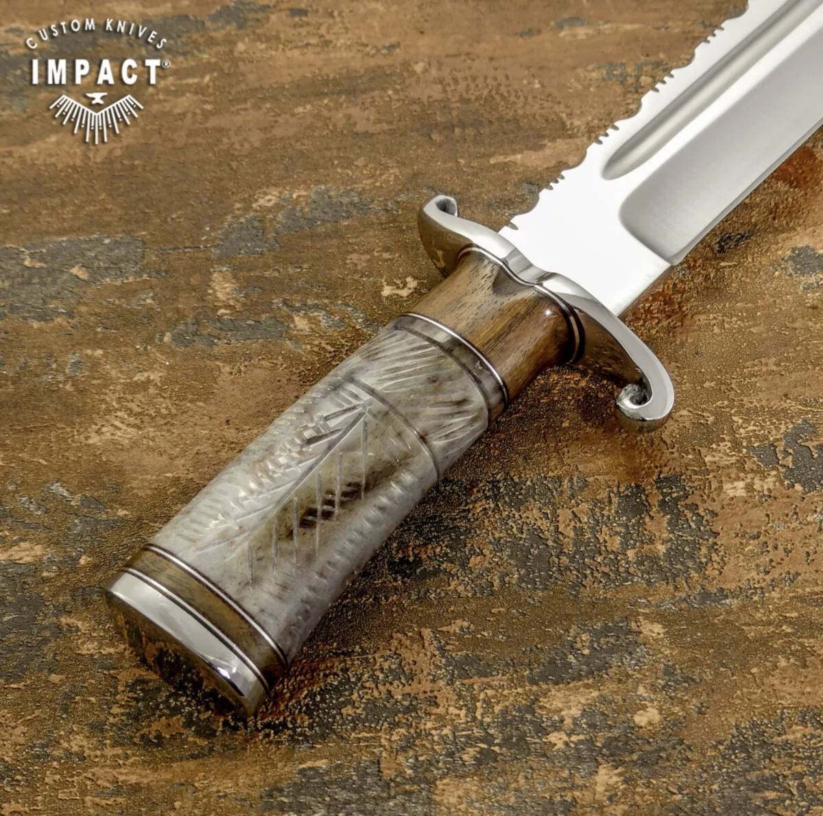 ☆全長41cm イギリス IMPACT製 カスタムナイフ キャメルボーン ☆全長41cm イギリス IMPACT製 カスタムナイフ キャメルボーン