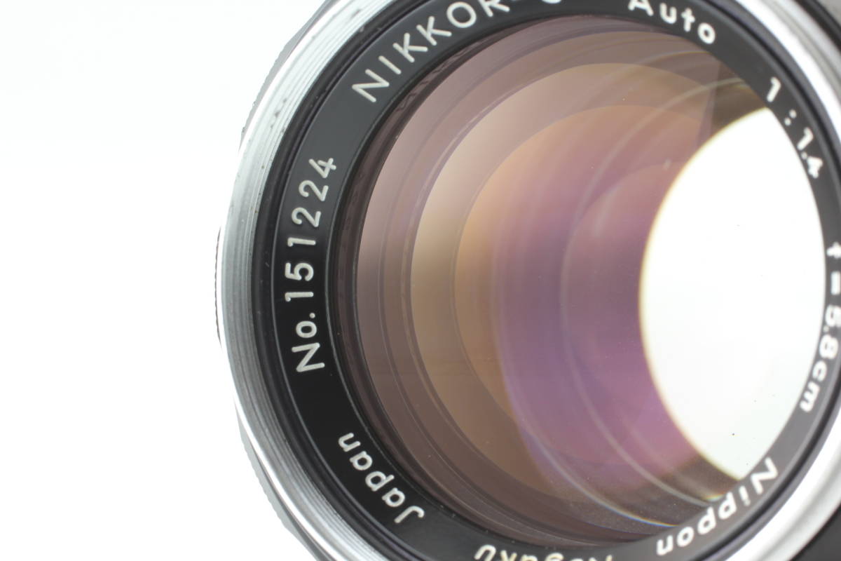 Nikon Nippon Kogaku Nikkor S Auto 5.8cm 58mm f/1.4 PAT PEND ニコン 日本光学 MF レンズ フィルター レンズキャプ付き #906_画像2