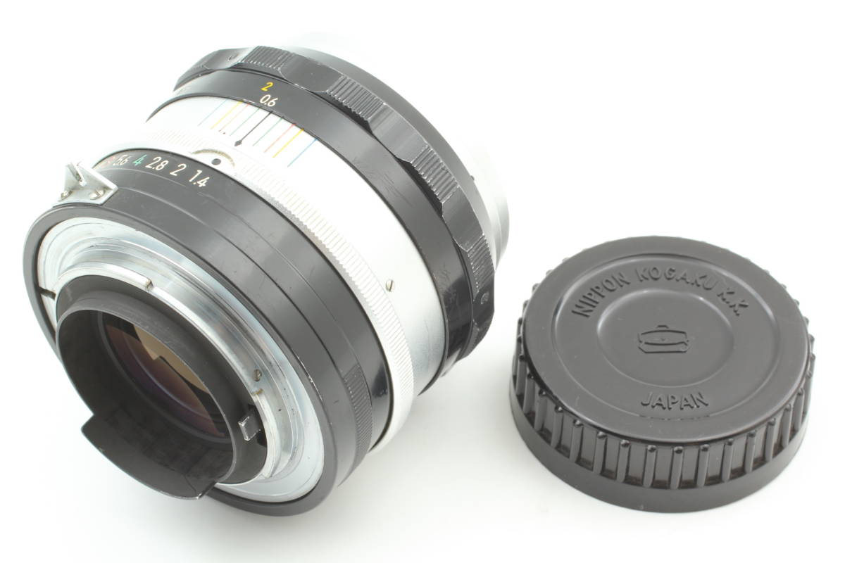 Nikon Nippon Kogaku Nikkor S Auto 5.8cm 58mm f/1.4 PAT PEND ニコン 日本光学 MF レンズ フィルター レンズキャプ付き #906_画像7