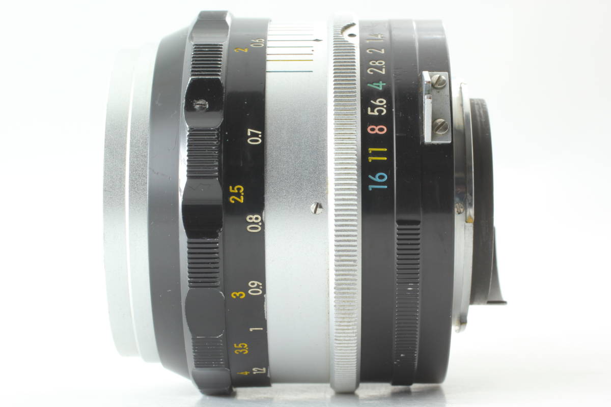  Nikon Nippon Kogaku Nikkor S Auto 5.8cm 58mm f/1.4 PAT PEND ニコン 日本光学 MF レンズ フィルター レンズキャプ付き #906_画像5