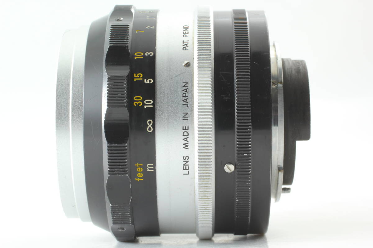  Nikon Nippon Kogaku Nikkor S Auto 5.8cm 58mm f/1.4 PAT PEND ニコン 日本光学 MF レンズ フィルター レンズキャプ付き #906_画像6