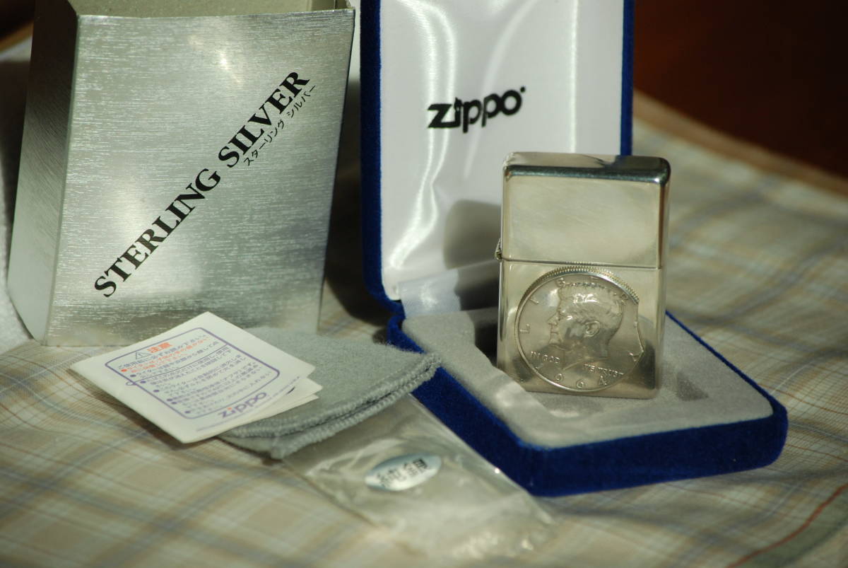 STERLING Zippo 2002年製 純銀ケネディアメリカ