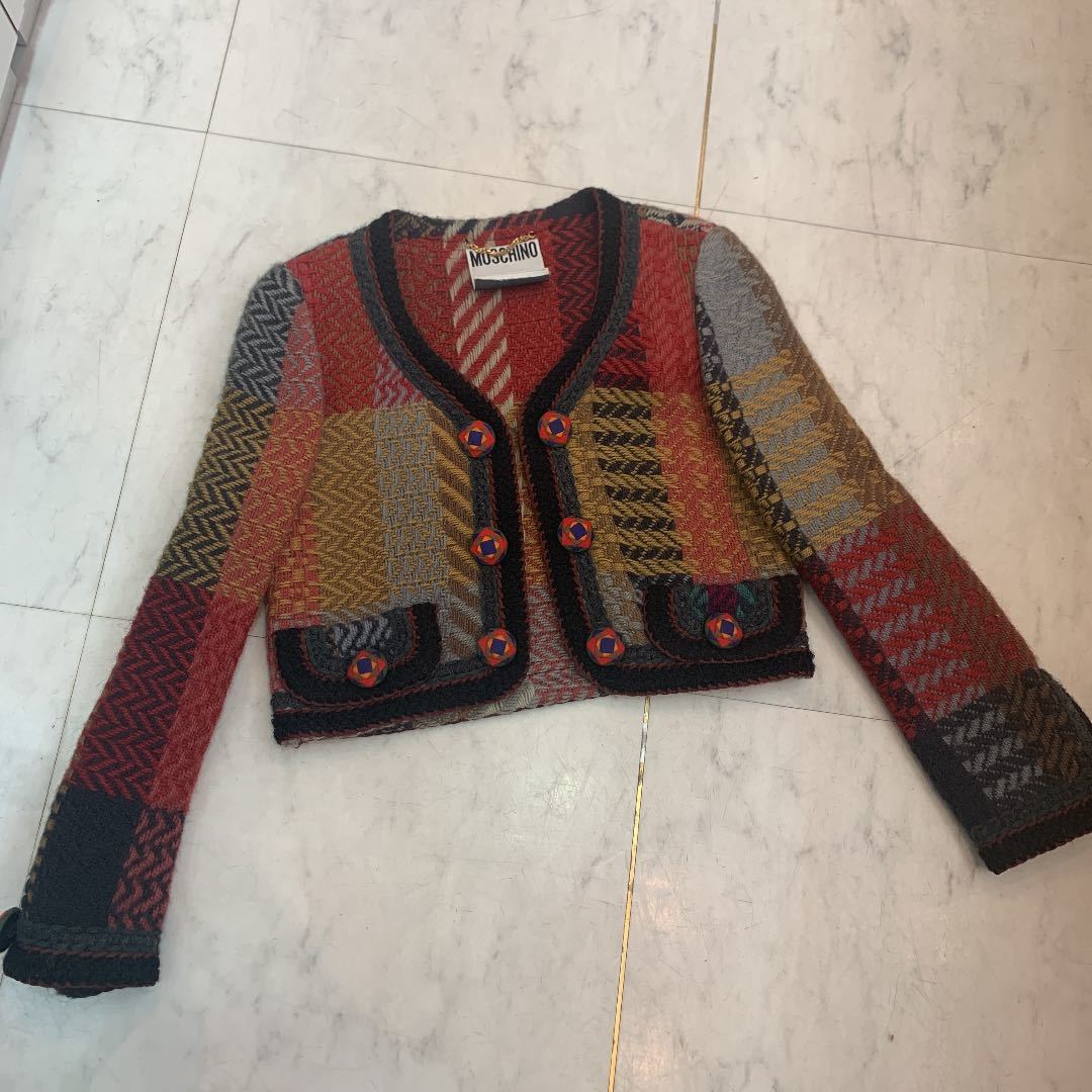 美品 MOSCHINO モスキーノ ボレロ ショートジャケット ウール