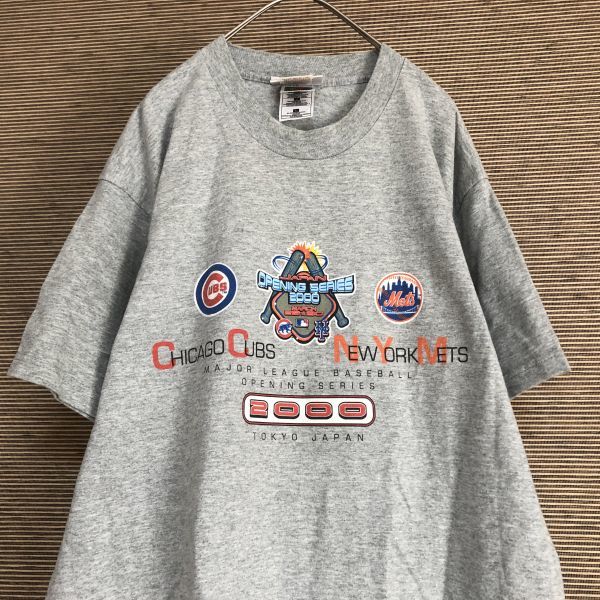 フルーツオブザルーム　半袖Ｔシャツ　MBL　シカゴカブス　メッツ　サイン入り　A1　cubs mets メジャーリーグベースボール　激レア_画像6