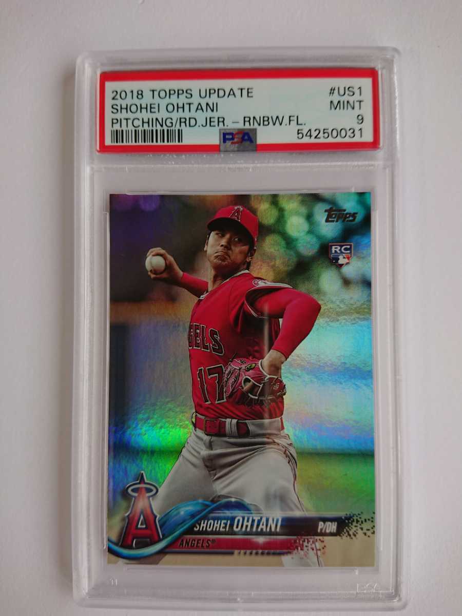 PSA9】RC 2018 Topps Update Rainbowパラレル Red Jersey shohei
