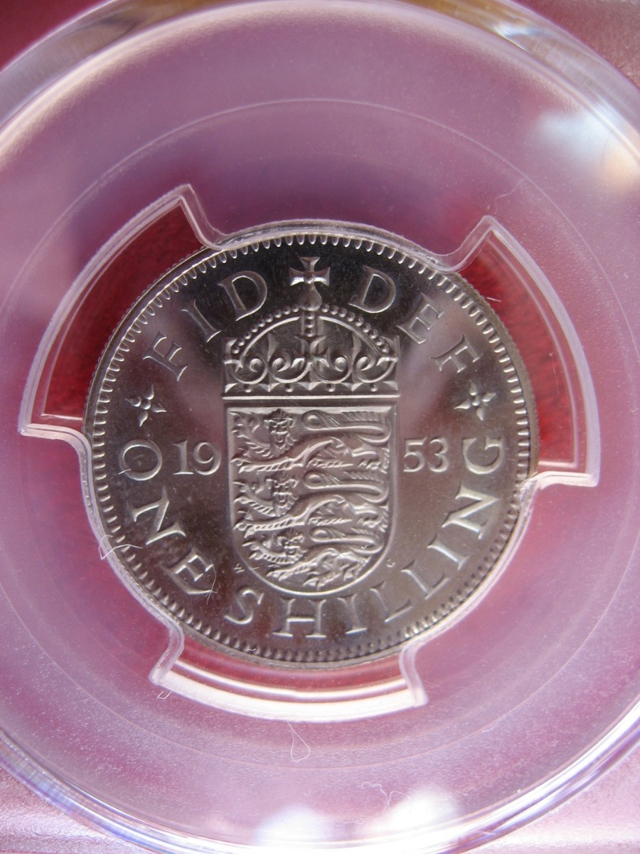 イギリス1953年1シリング白銅貨　　　　　　　　　希少プルーフ