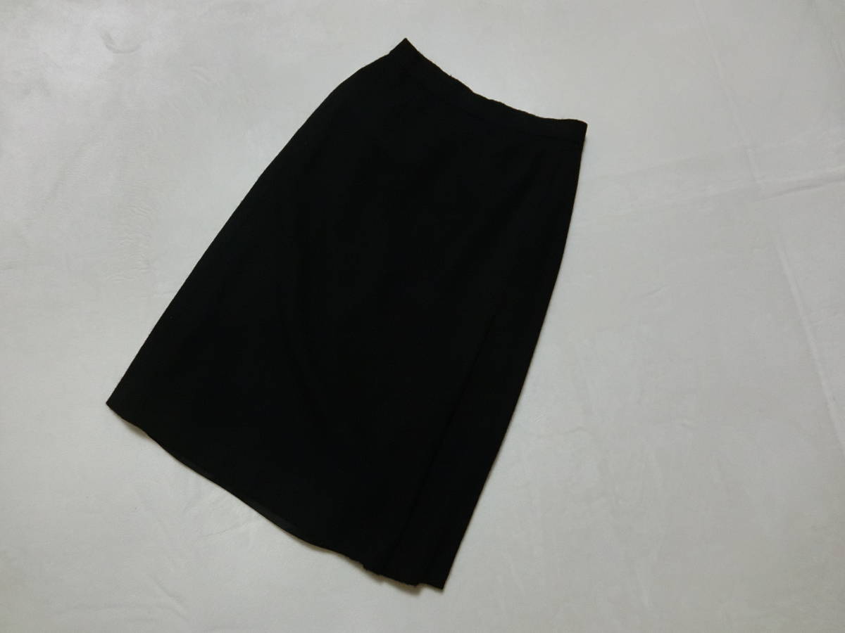 Jun Ashida　ジュンアシダ　ショールカラー　ダブル　スカート　セットアップスーツ　ブラック　９_画像4