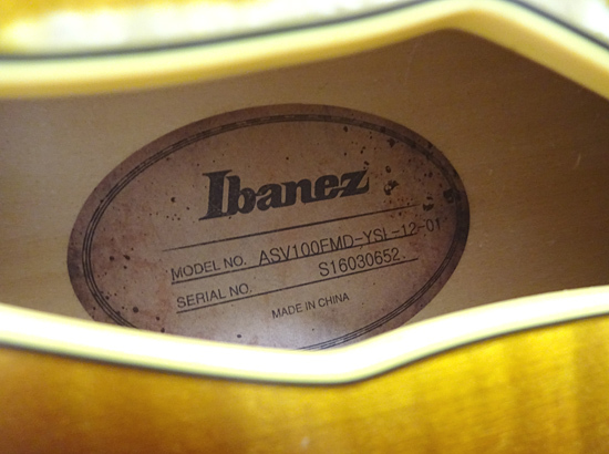 Ibanez Artstar Vintage ASV100FMD-YSL セミホロウ イエローサンバーストロウグロス アイバニーズ レスポール エレキギター 札幌市_画像9