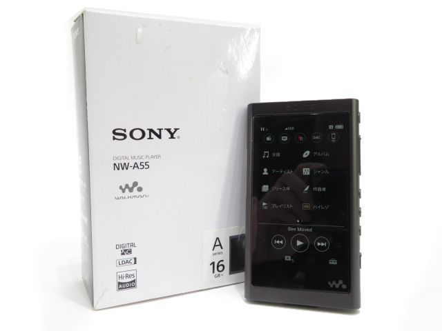 103s SONY 2022 ソニー デジタルオーディオプレーヤー 16GB NW-A55-B ※中古 競売 グレイッシュブラック