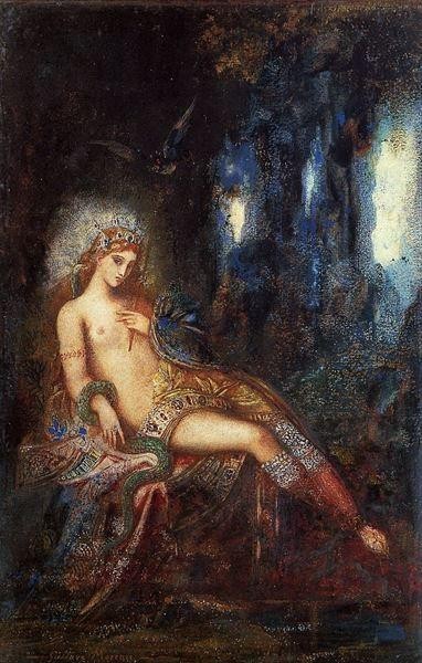 玄関先迄納品 油絵 ma2100 岩窟の女神 Moreau_ Gustave 人物画