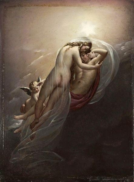 油絵 Anne-Louis Girodet de Roucy-Trioson_ エオスとセファルス ma1811