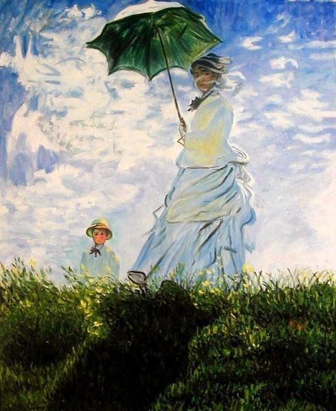 油絵 モネの名作「日傘をさす女性」 MA95 | normanhubbard.com