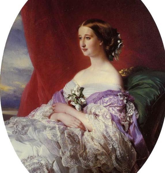 油絵 ヴィンターハルターの名作_フランス皇后ウジェニー MA1101_画像1