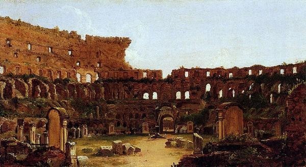 油絵 Thomas Cole_ 古代のコロセウム MA998