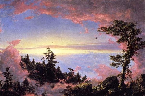 油絵 フレデリック・エドウィン・チャーチ_雲上の朝陽 MA3084