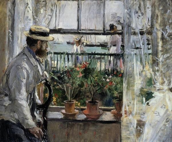 油絵 Morisot Berthe Eugene_ワイト島のモネ ma1136 | seedbilling.ec