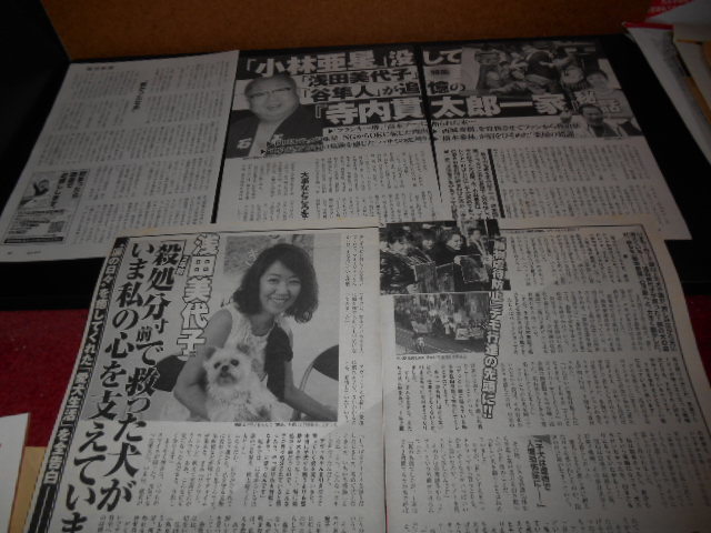 浅田美代子（タレント） 雑誌切り抜き ６ページ