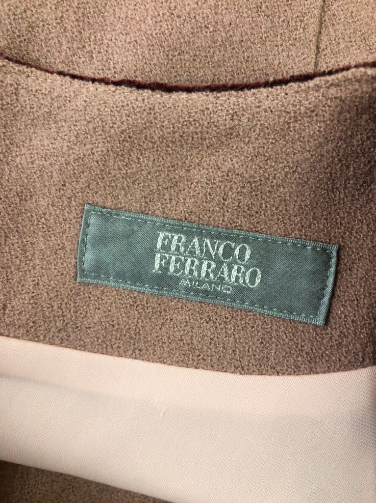 美品 FRANCO FERRARO フランコフェラーロ レディース ピンク 刺繍 長袖 ワンピース ドレスの画像4