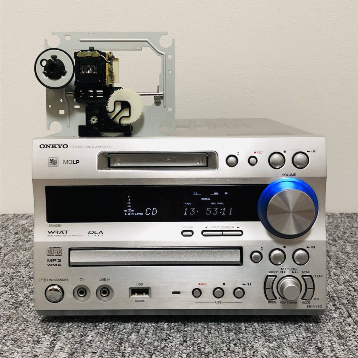 ONKYO FR-N7EX CD/MD/USB ミニコンポ 本体のみ　CDピックアップレンズ新品交換済み