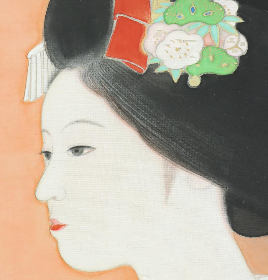 ヤフオク! 不明◇中川清七呂◇美人画◇日本画◇肉筆◇絹本◇掛軸
