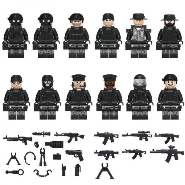MOC LEGO レゴ 互換 SWAT 特殊部隊 カスタム ミニフィグ 12体セット