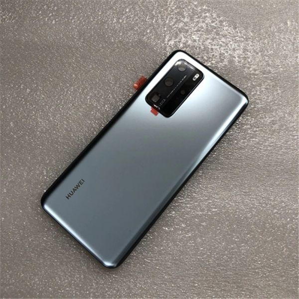 HUAWEI ファーウェイ P40 Pro 5G ELS-NX9 バックパネル バックプレート バッテリーカバー バックカバー ハウジング 部品 ブラック DH062_画像7