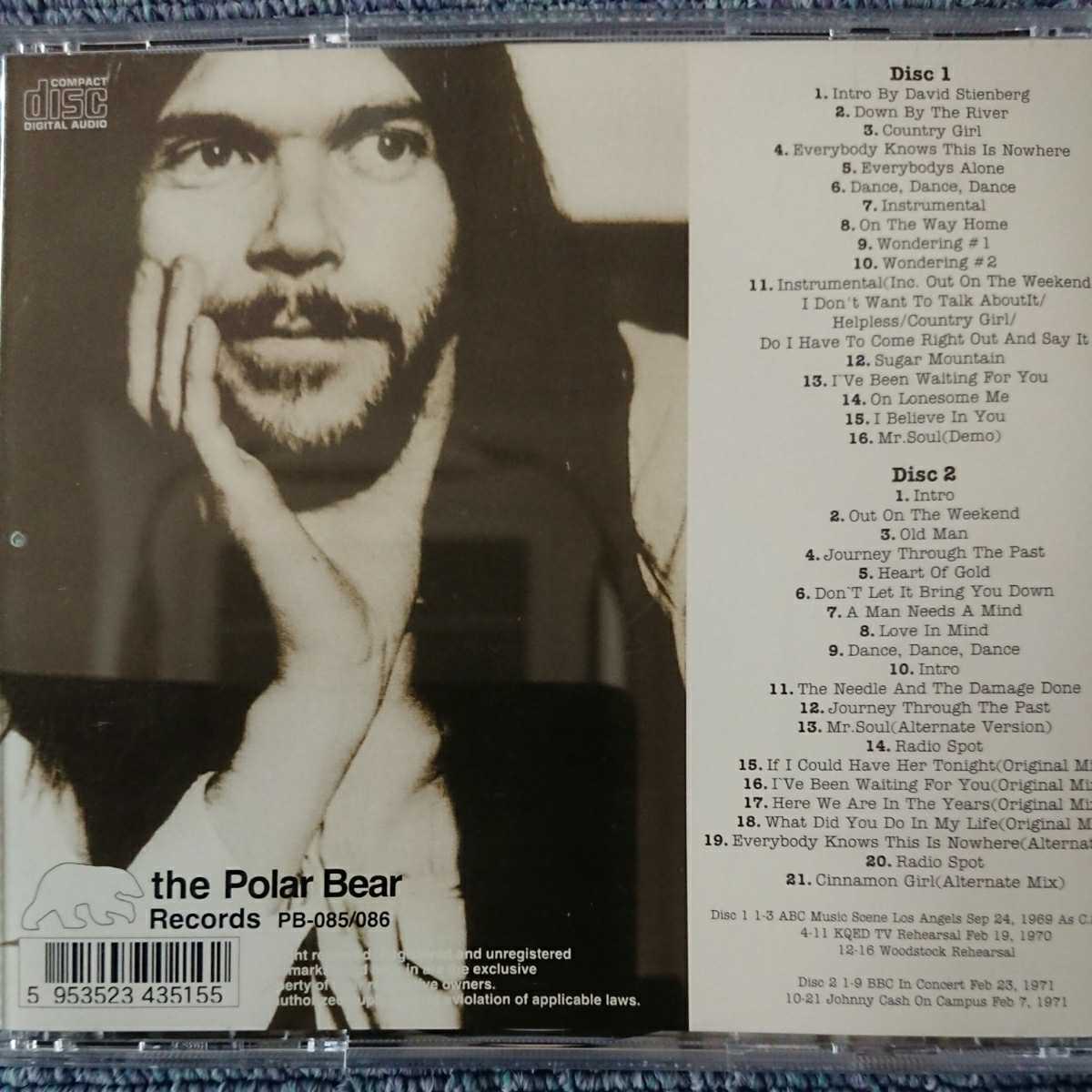 Neil young 日本最大級 Reflecting 2枚組コレクターズCD 1969〜1971