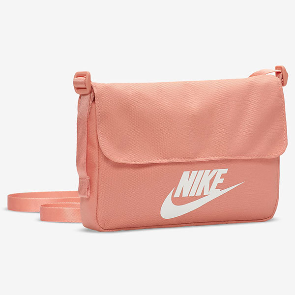 新品 NIKE SHOULDER BAG ナイキ バッグ ショルダーバッグ ピンク ホワイト スウッシュ レディース 手さげ マグネット NSW 3L 正規品_画像4