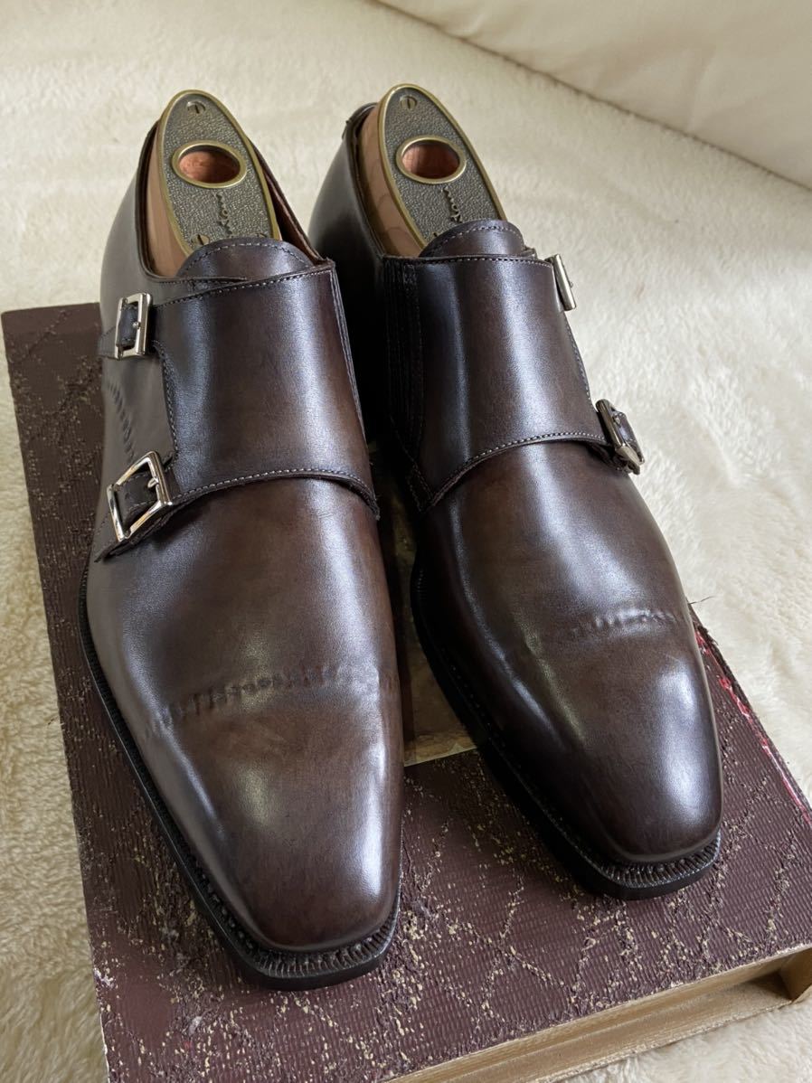 サントーニ リミテッド SANTONI 新品 最新のデザイン 6.5 シューキーパー付き サイズ 中華のおせち贈り物 紳士靴