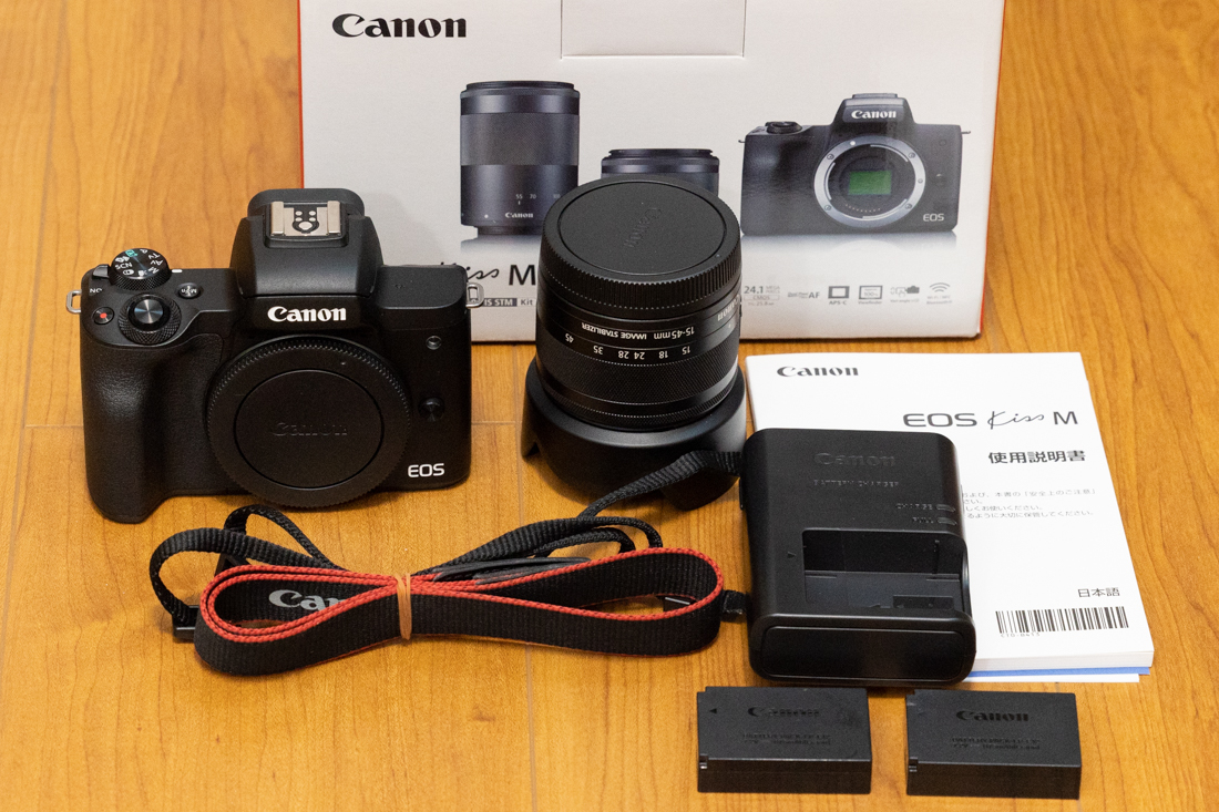 Canon EOS kiss M EF-M15-45㎜ IS STM レンズキット ブラック 美品 www