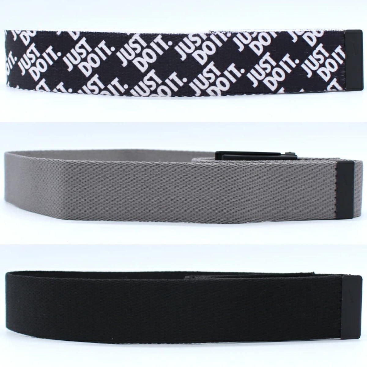 * Nike Golf 3-IN-1 Web Pack belt (JUST DO IT/ gray / black )3 pcs set *