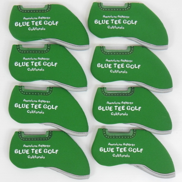 *BLUE TEE GOLF blue tea Golf single goods iron cover [ window attaching ]8 piece collection ( green )* free shipping *