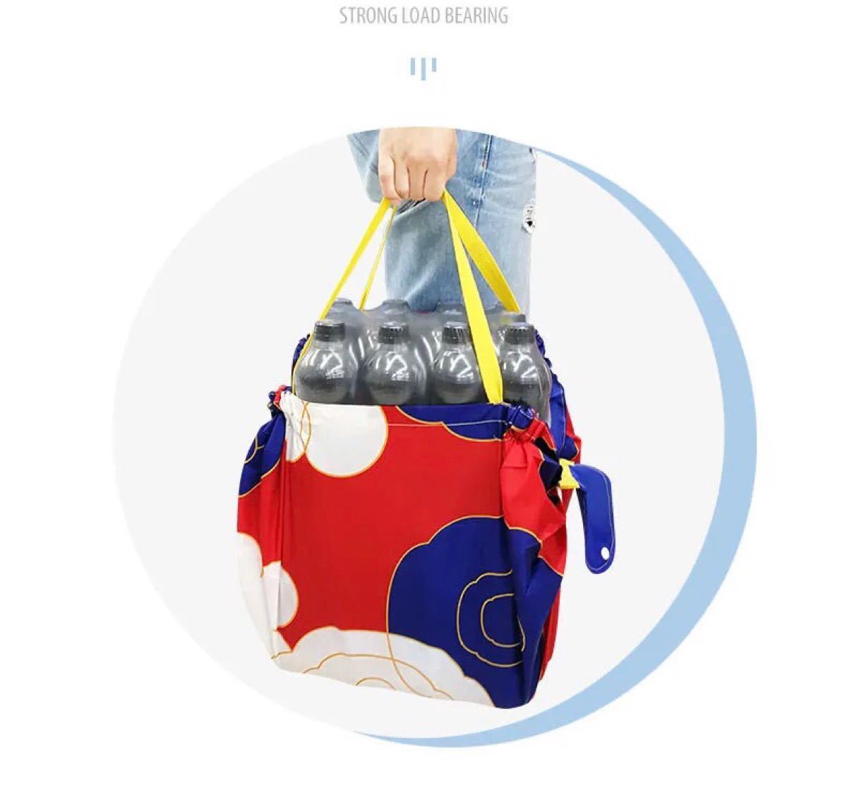 シュパット風　エコバッグ　買い物バッグ　ショッピングバッグ 大容量 防水バッグ