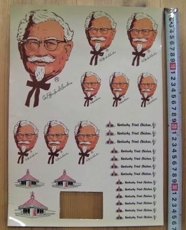  ultra rare /KFC Kentucky Fried Chicken *1975 year about. campaign leaflet beautiful goods * car flannel Sanders *1970 period fast-food materials Novelty 