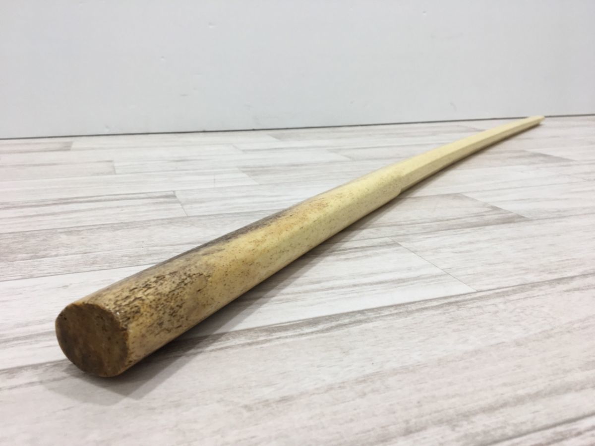 鯨骨刀 クジラ骨 鯨骨材 時代物 骨刀 長さ約99.8cm 重さ約1.2kg[L1480