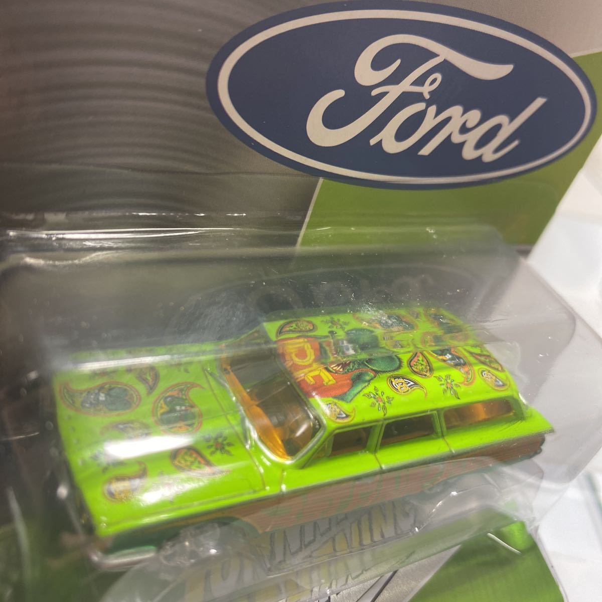 JL RATFINK 1960 FORD COUNTRY SQUIRE ラットフィンク フォード カントリー スクウェア 黄緑_画像3