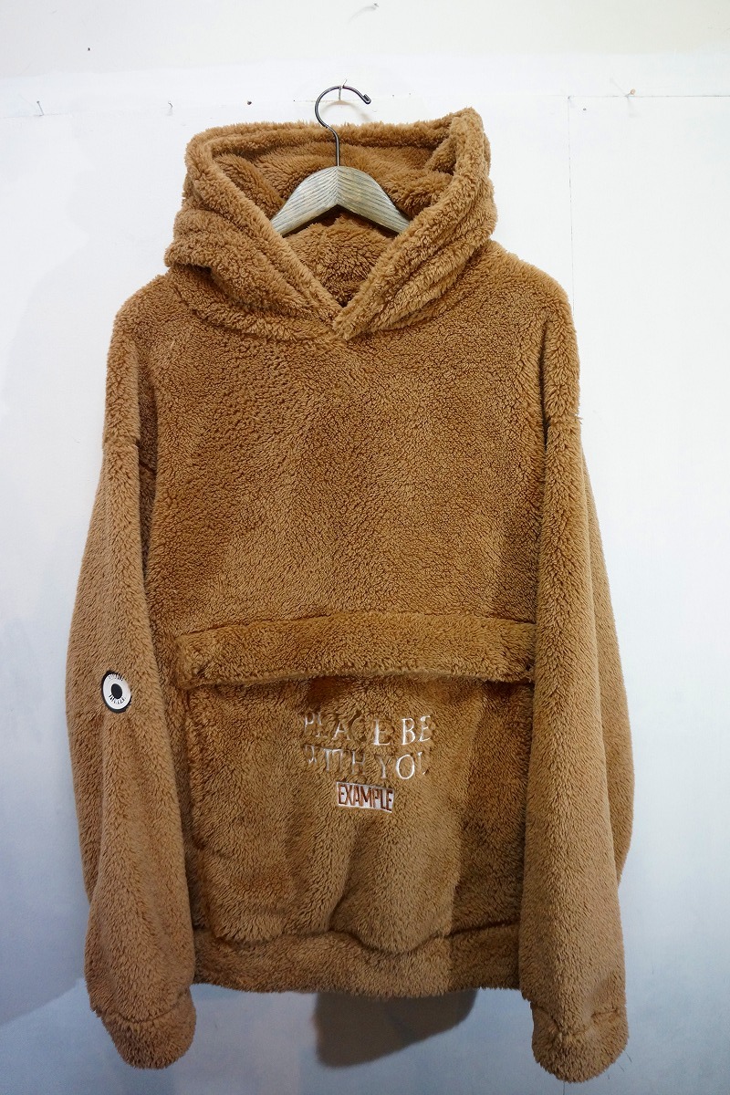 極美品 正規 22SS EXAMPLE エグザンプル WITH YOU BOA FREEZE HOODIE /BROWN ボア パーカー アノラック ファー ジャケット 茶XL 本物218M 【激安大特価!】 example ファージャケット その他
