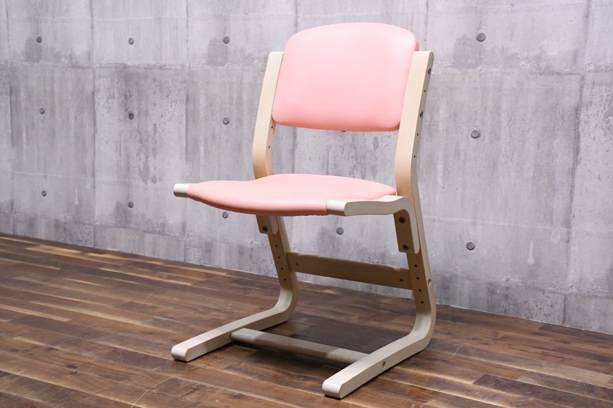 正規通販】 BBK61 学習チェア 高さ調節機能 デスクチェア 学習椅子 X334JAPIG ピンク 集中力はぐくみチェアー カリモク ベネッセ  Benesse/karimoku - 木製フレーム - hlt.no