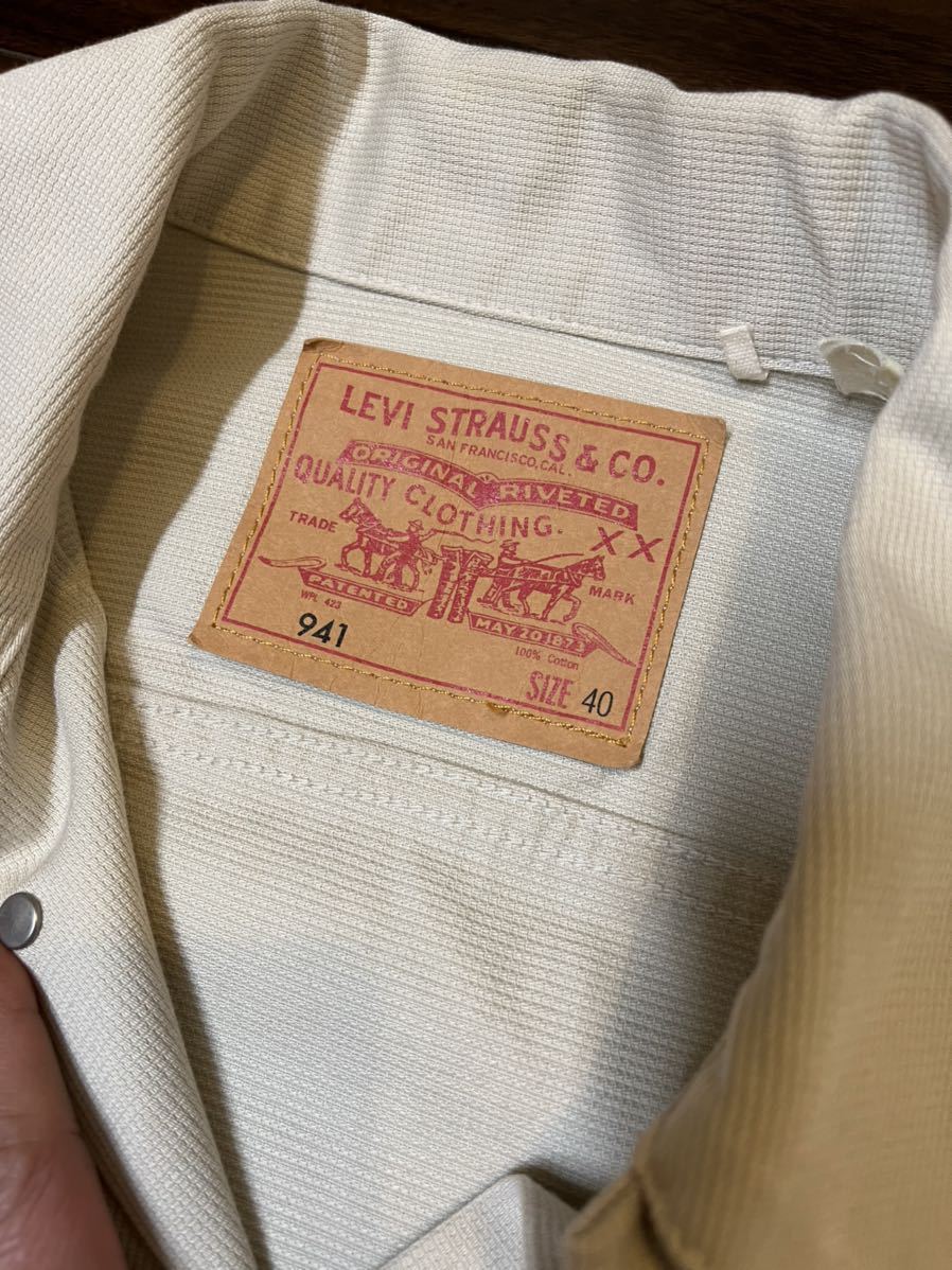 Levi''s 3rd ジージャン ピケ 941 LEVI'S BIGE サイズ40 トルコ製